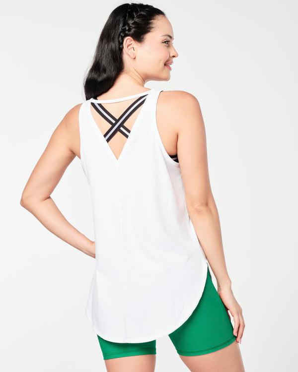 Zumba Prep Open Back Tank - Wear It Out White