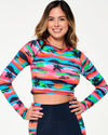 Zumba Sun And Swim Long Sleeve Crop Top