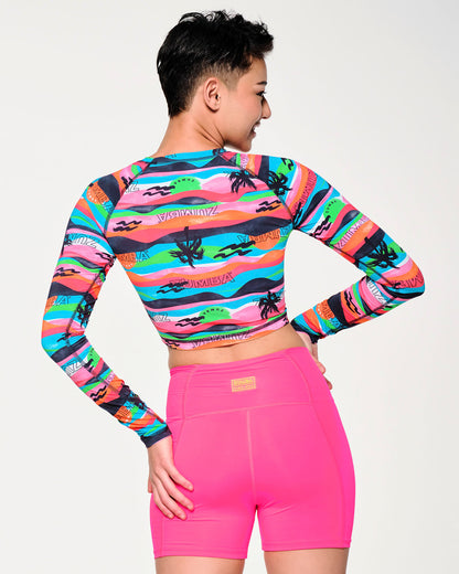 Zumba Sun And Swim Long Sleeve Crop Top