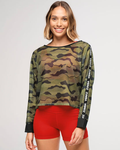 Zumba Explore Raglan Mesh Pullover