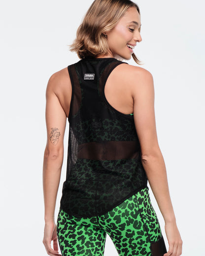 Funscape Mesh Tank - Bold Black