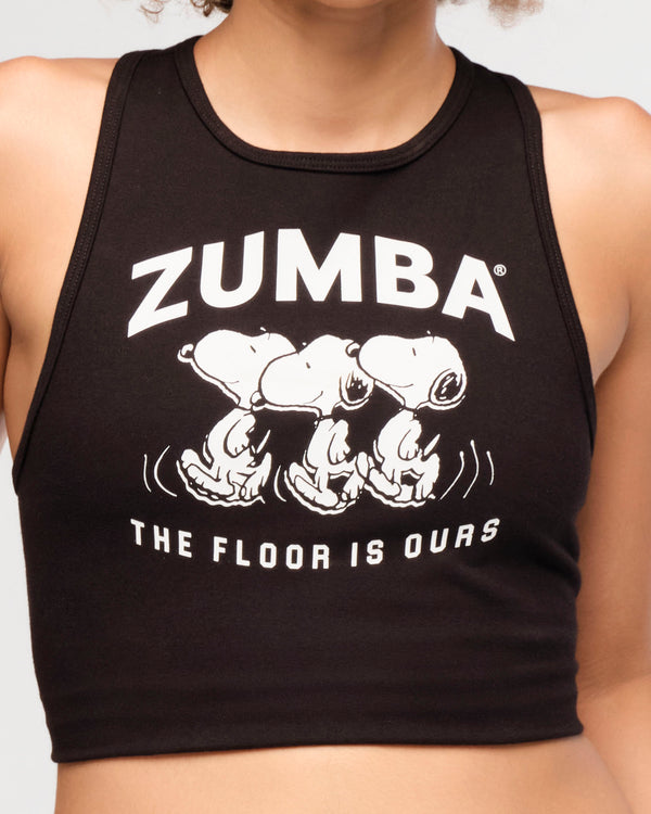 Zumba X Peanuts High Neck Mid Crop Tank