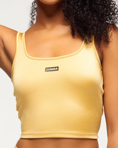 Zumba Runway Square Neck Tank With Shelf Bra