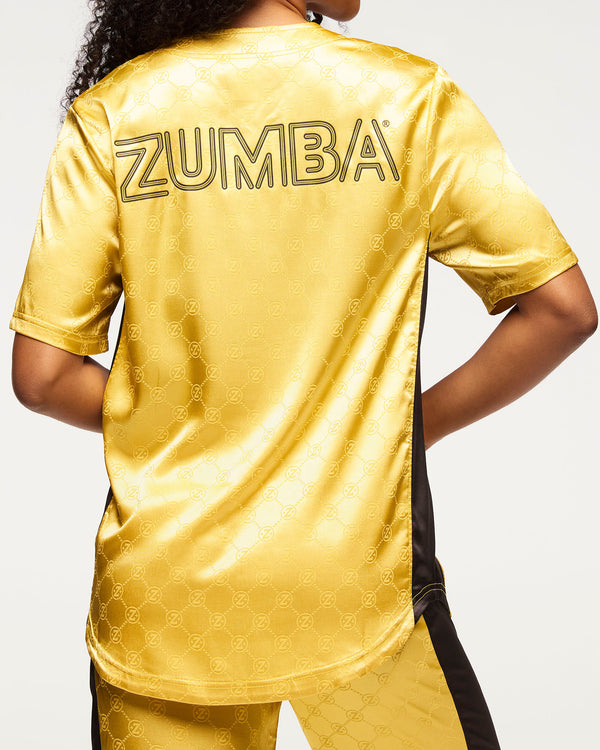 Zumba Runway Baseball Button Up Jersey