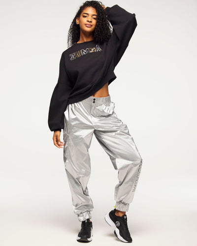 Zumba Runway Pullover Sweatshirt With Bubble Sleeves