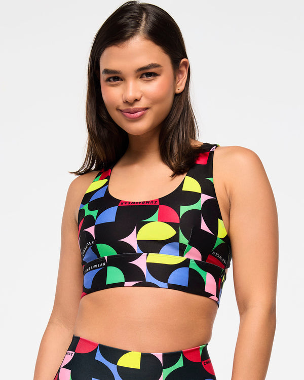 Zumba Haus Scoop Neck Bra With Keyhole