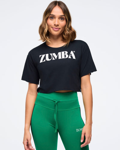 Zumba Haus Boxy Crop Top With Raw Edges