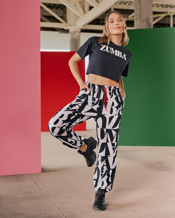 Zumba Haus Boxy Crop Top With Raw Edges