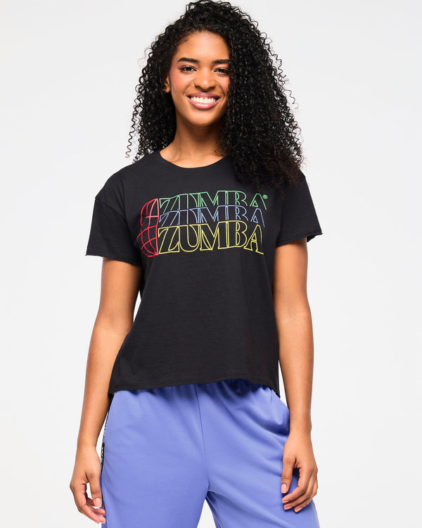 Zumba Haus High Low Crew Neck Top