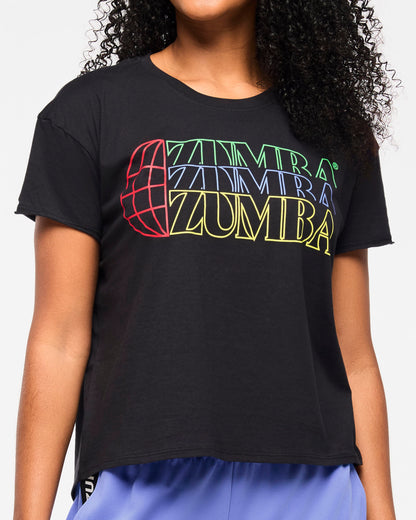 Zumba Haus High Low Crew Neck Top