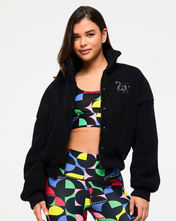 Zumba Haus High Neck Sherpa Jacket