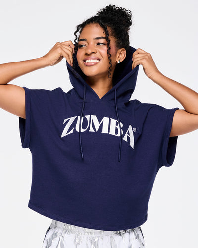 Zumba Out Loud Short Sleeve Crop Pullover Hoodie