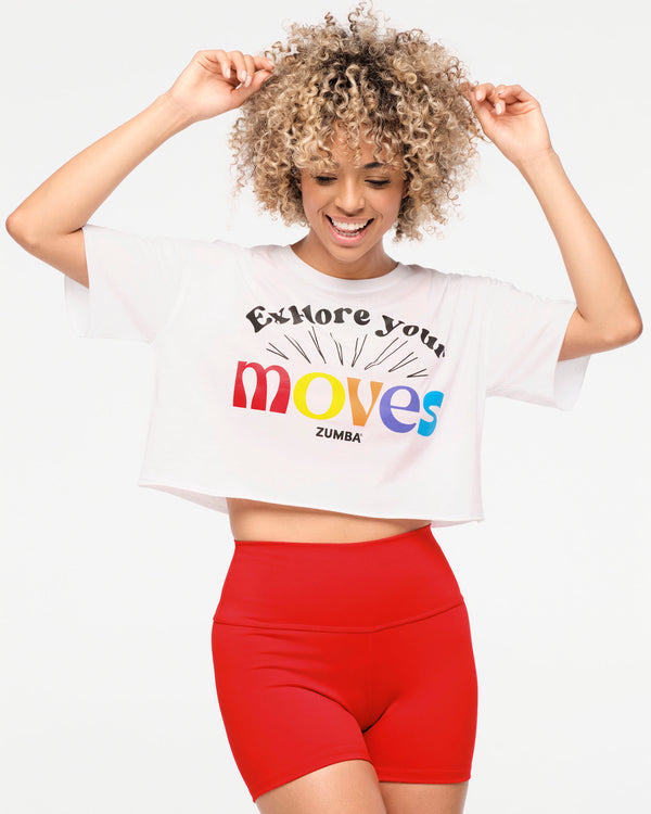 Zumba Explore Boxy Crop Top With Raw Edges