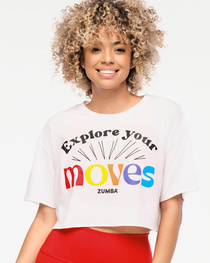 Zumba Explore Boxy Crop Top With Raw Edges