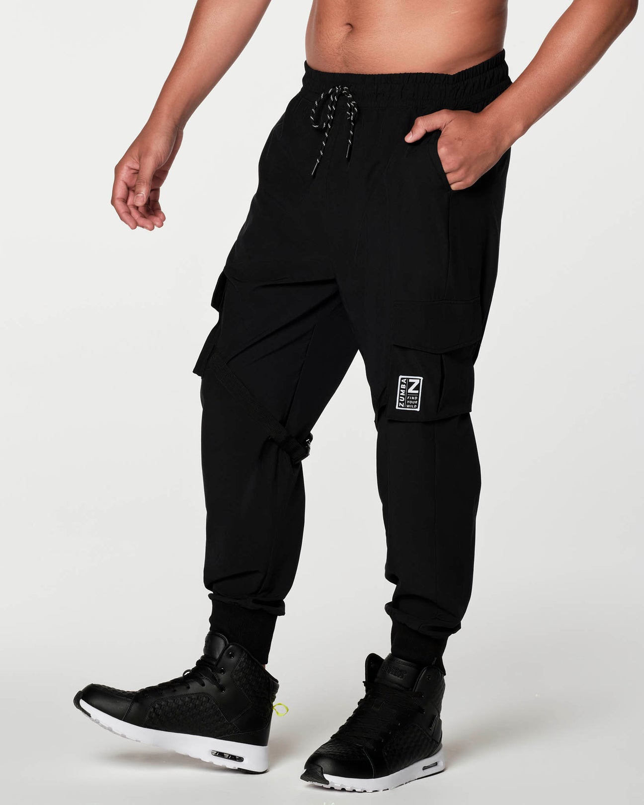 Men's Rubber Cargo Pants With Front Back & Side Pockets