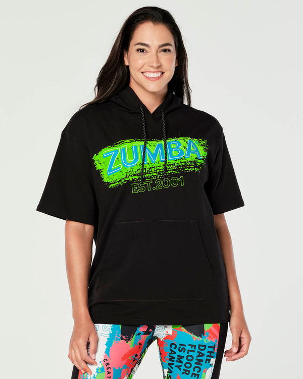 Zumba Since 2001 Short Sleeve Hoodie