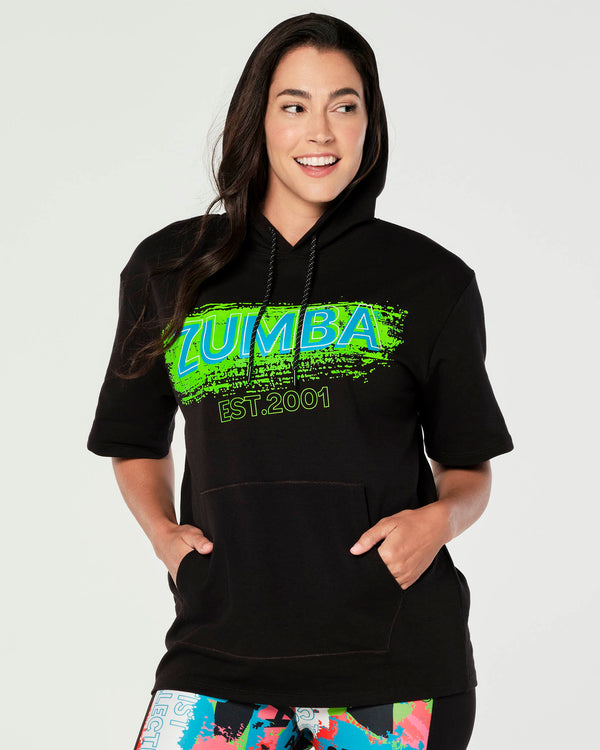 Zumba Since 2001 Short Sleeve Hoodie