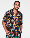 Zumba Palm Party Short Sleeve Button Up