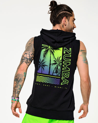 Zumba Glow Sleeveless Zip-Up Hoodie