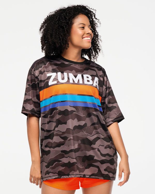 Zumba Explore Men's Mesh Crew Neck Tee