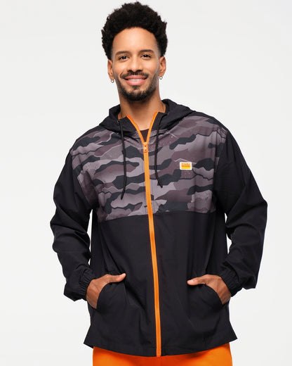 Zumba Explore Men's Hooded Windbreaker Jacket