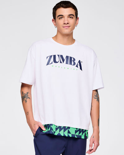 Zumba Out Loud Men's Crew Neck Tee With Double Layered Hem