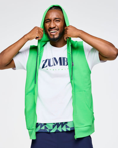 Zumba Out Loud Men's Sleeveless Zip Up Hoodie