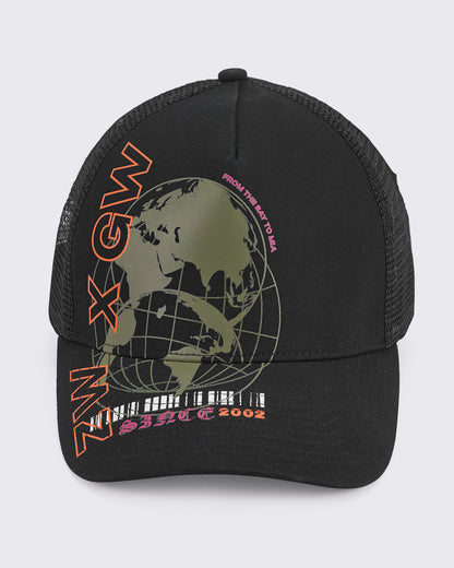 ZW X GW Adjustable Snapback Cap - Bold Black