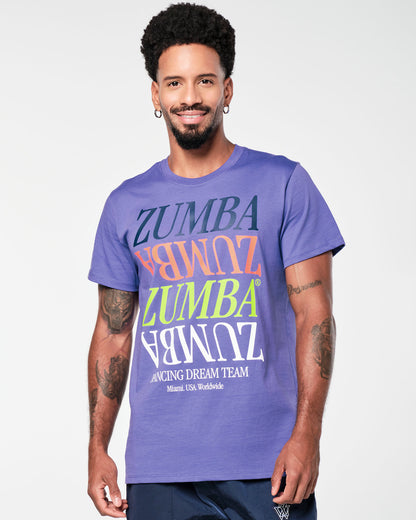 Zumba Prep Crew Neck Tee - Periwinkle