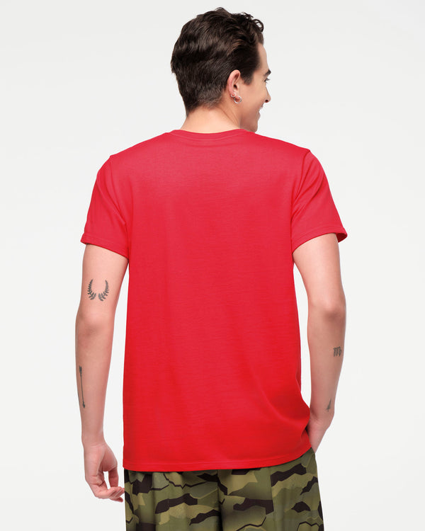 Zumba Explore Crew Neck Tee - Viva La Red