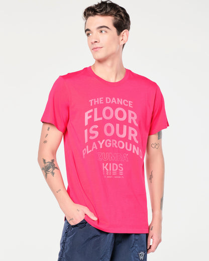 Zumba Kids Crew Neck Tee - Deep Pink