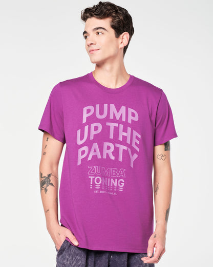 Zumba Toning Crew Neck Tee - Toning Purple