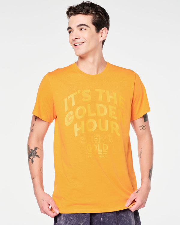 Zumba Gold Crew Neck Tee - Gold Orange