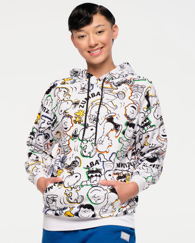 Zumba X Peanuts Unisex Pullover Hoodie - White