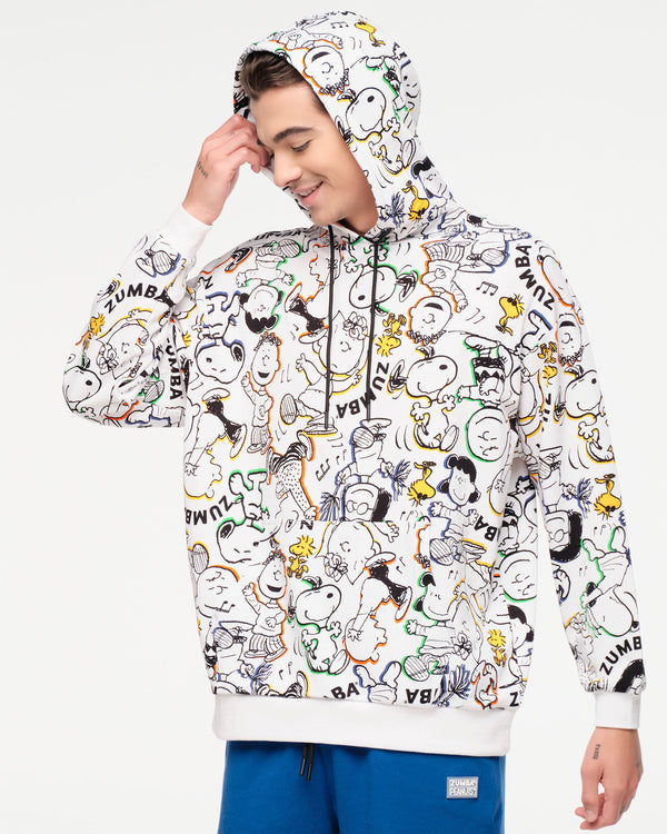 Zumba X Peanuts Unisex Pullover Hoodie - White