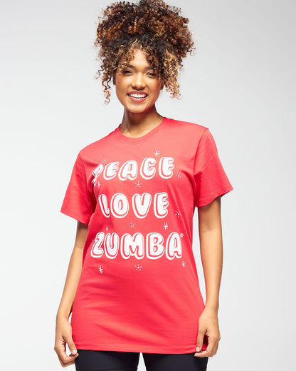 Zumba Holiday Crew Neck Tee - Red