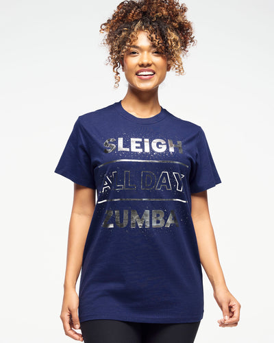 Zumba Holiday Crew Neck Tee - Indigo