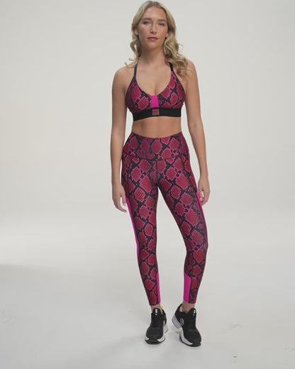 Zumba Love Snakeskin High Waisted Ankle Leggings