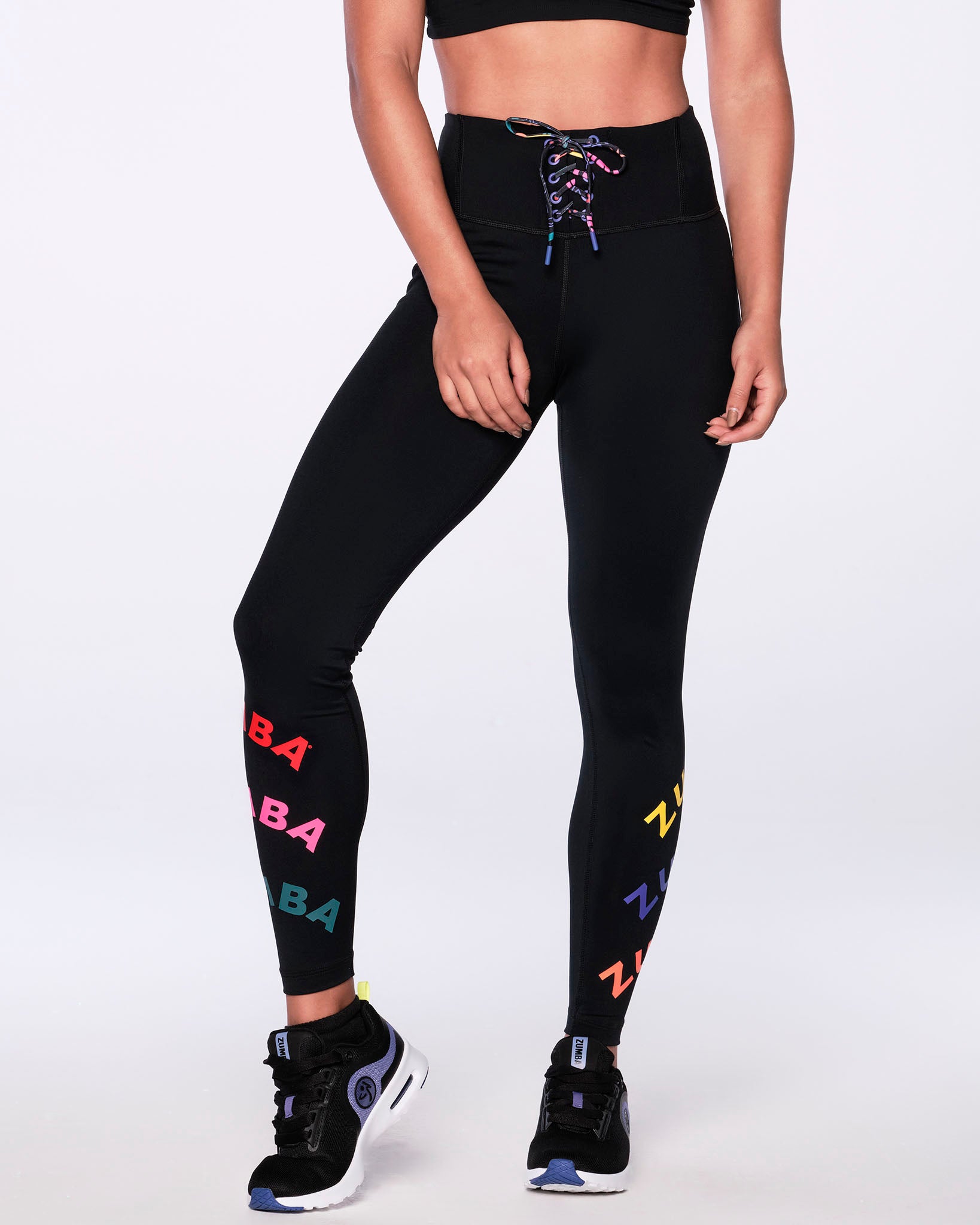 Shop One Women's High-Waisted 7/8 Lace-Up Leggings