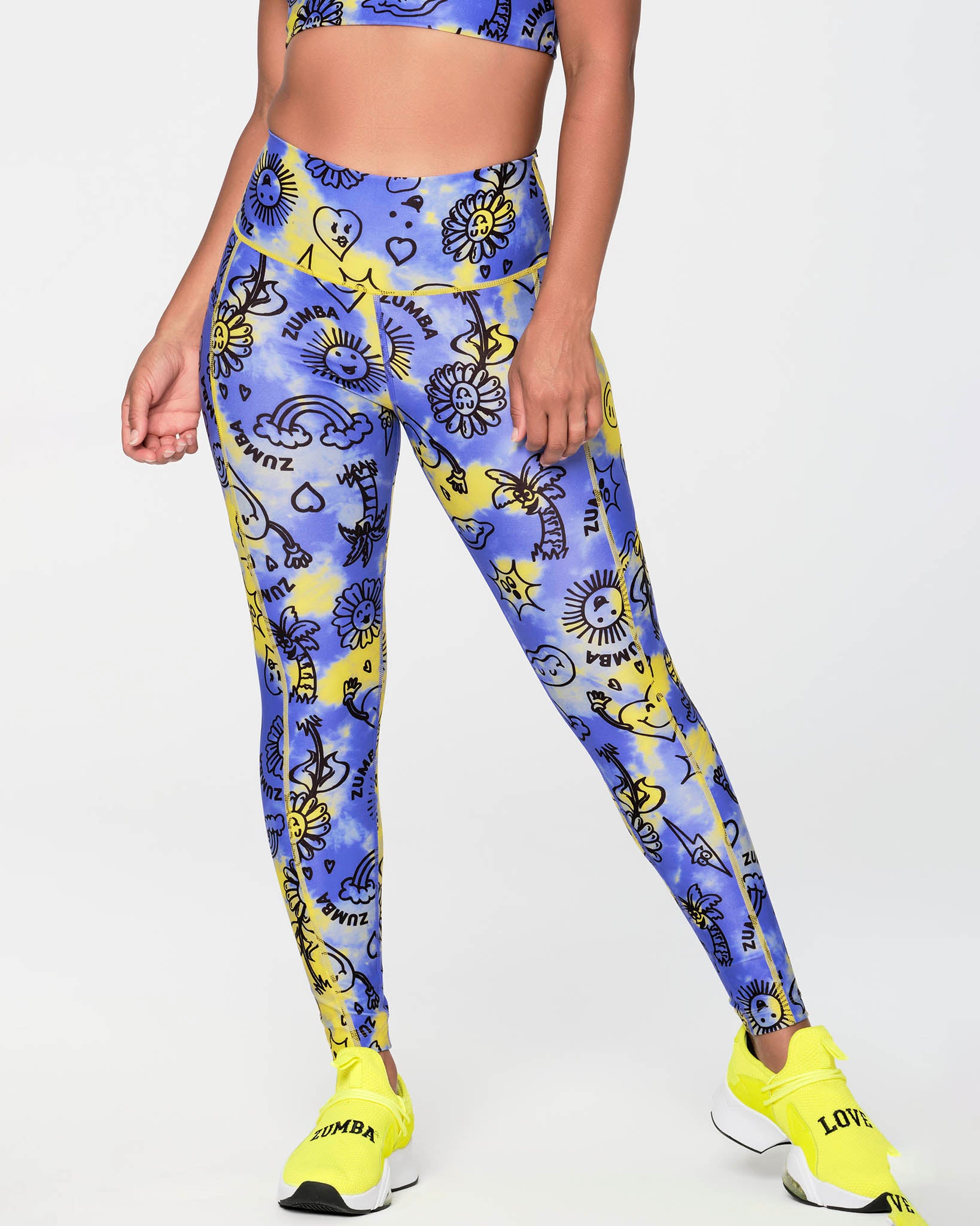 Zumba Happy High Waisted Ankle Leggings