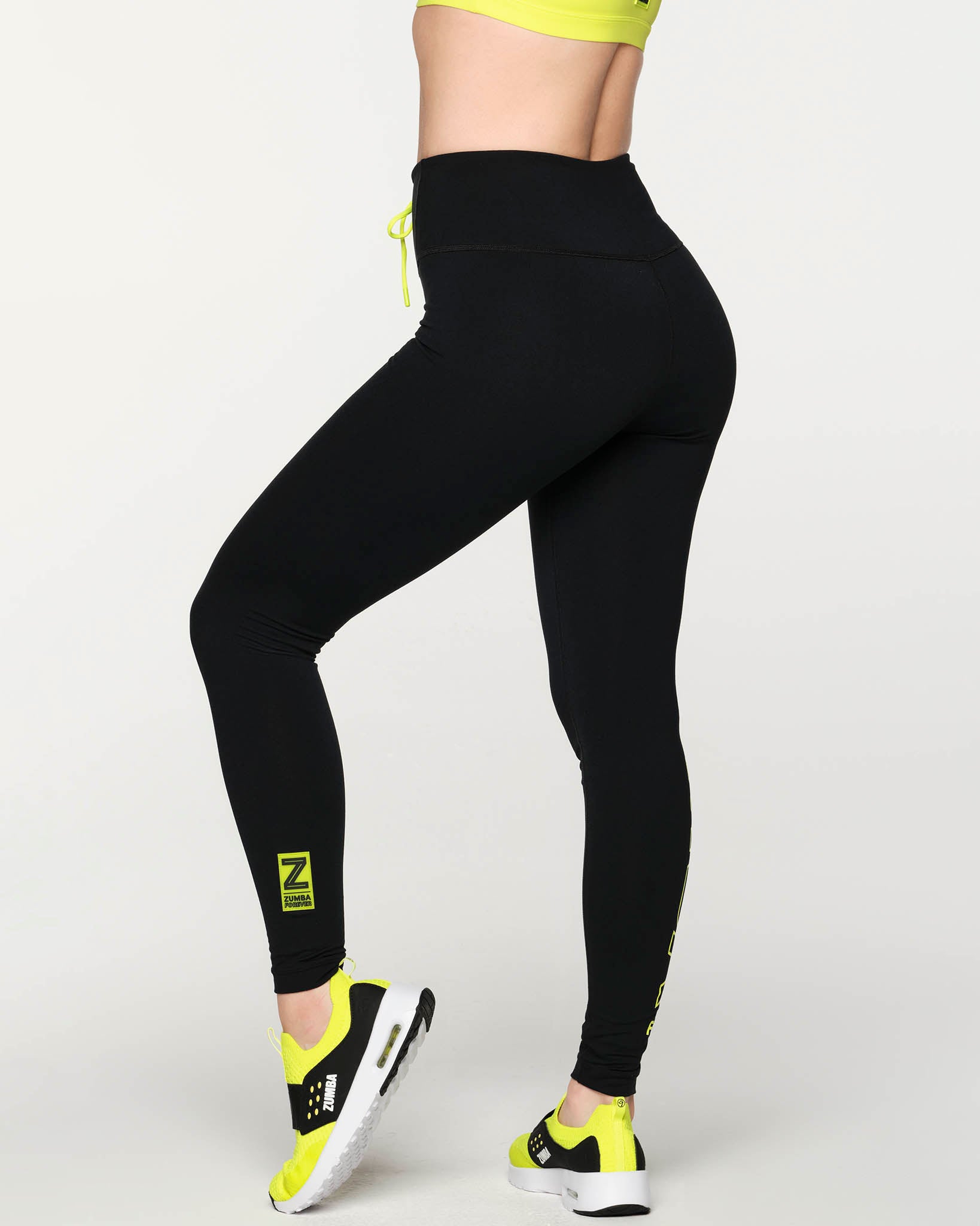 Zumba Forever Laced Up High Waisted Ankle Leggings