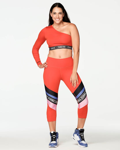 Zumba All Day One Shoulder Crop Top