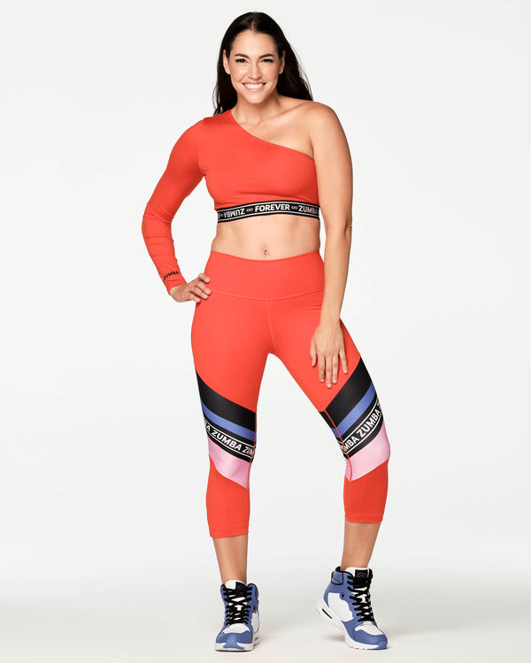 Zumba All Day One Shoulder Crop Top