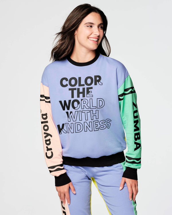 Zumba X Crayola Color With Kindness Sweatshirt