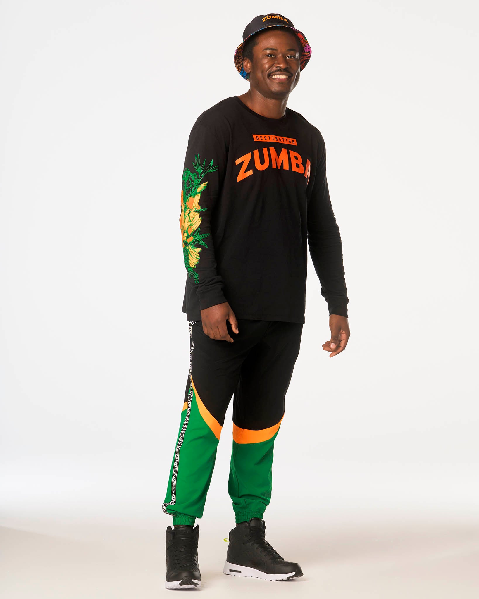 Destination Zumba Long Sleeve Crop Top - Bold Black Z1T000321 – Natysports