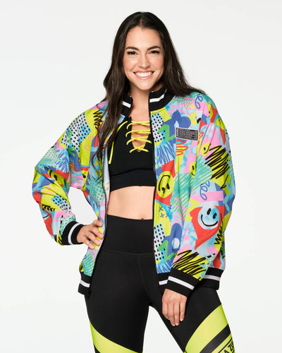 Zumba Fun And Happy Zip-Up Track Jacket